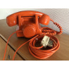 Téléphone vintage Socotel orange à cadran, 1977