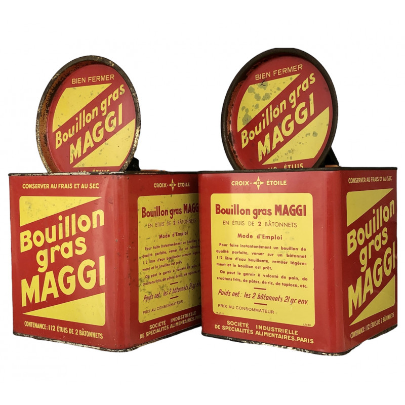 Boîtes "Bouillon MAGGI" des années 50