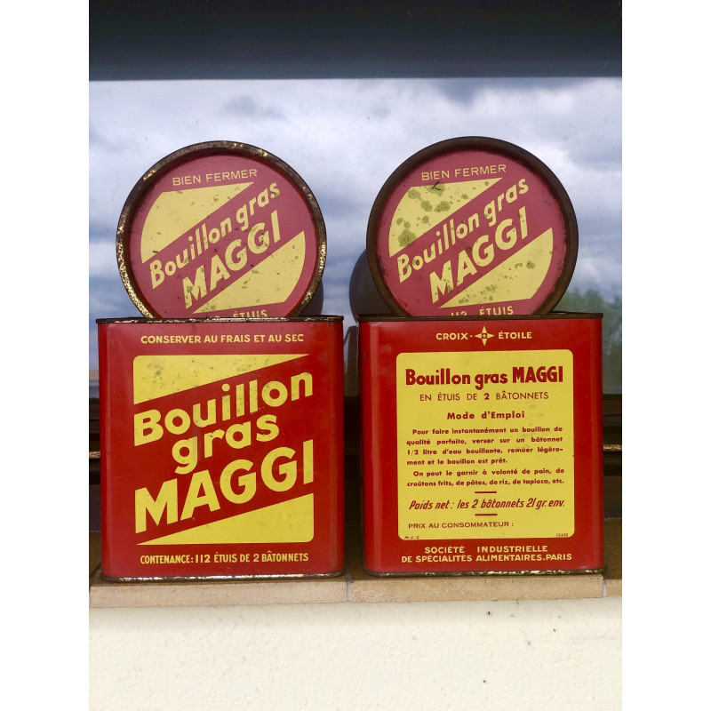 Boîtes "Bouillon MAGGI" des années 50