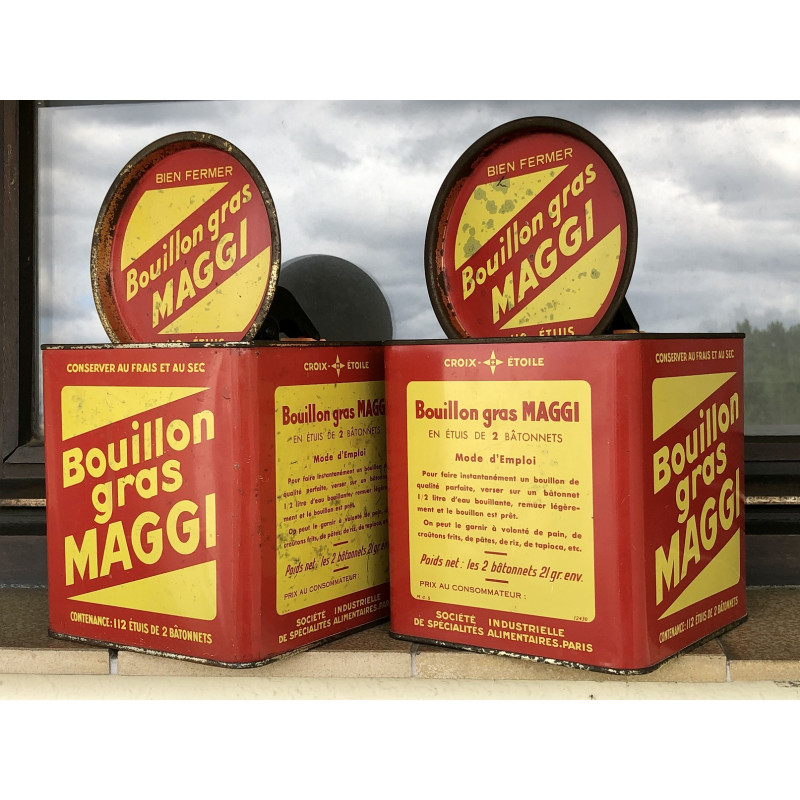 Boîtes "Bouillon MAGGI" des années 50