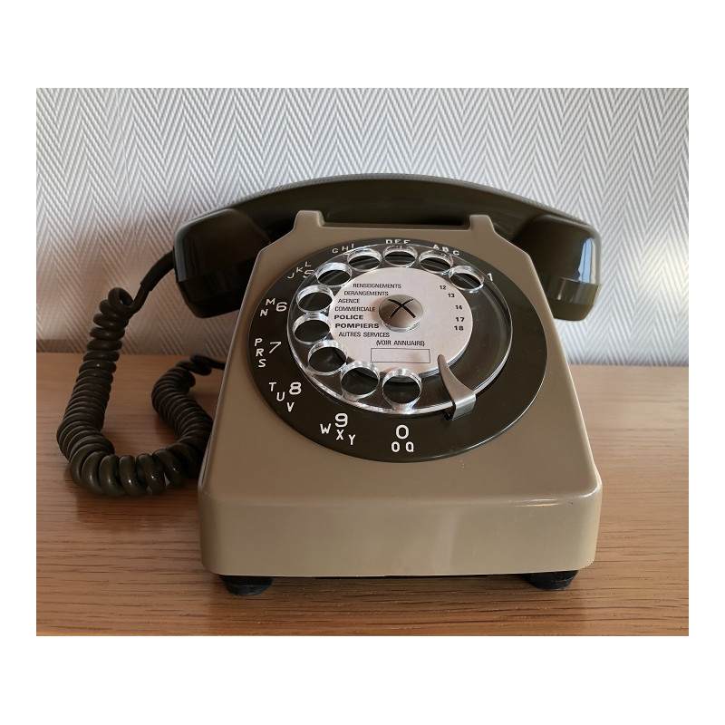 Téléphone PTT Socotel S63 à cadran, 1975