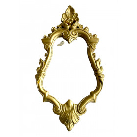 Miroir baroque en résine dorée