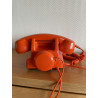 Téléphone vintage Socotel orange à cadran, 1971