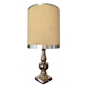 Lampe à poser céramique chromée -...