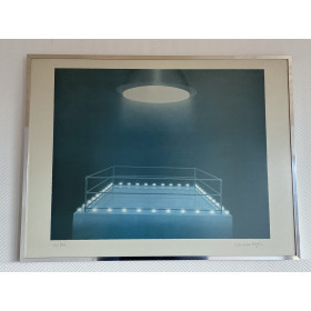 Gravure lithographie originale, Eduardo Oliveira Cezar, 1985