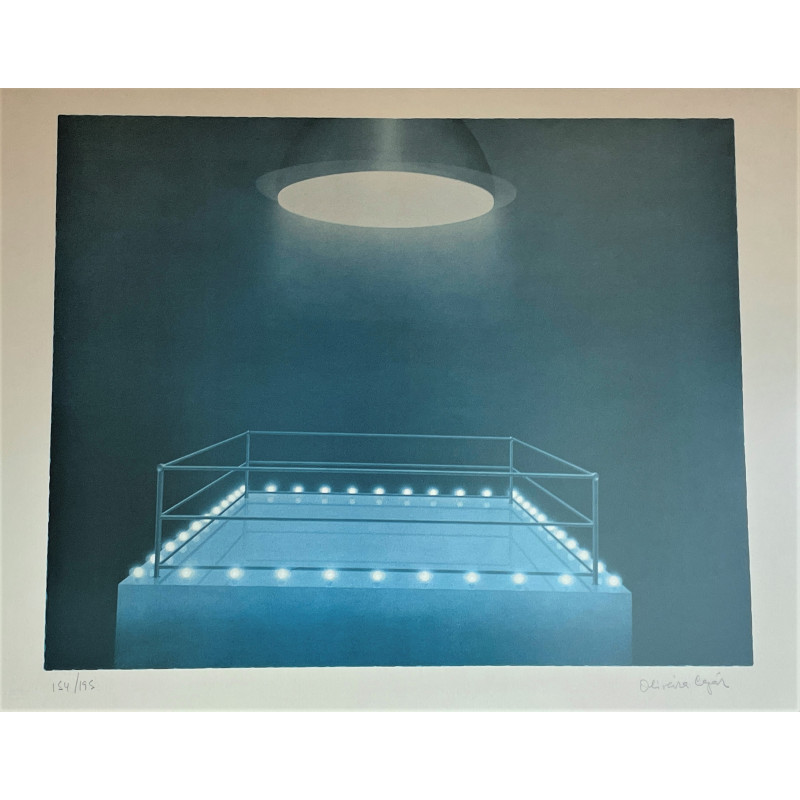 Gravure lithographie originale, Eduardo Oliveira Cezar, 1985