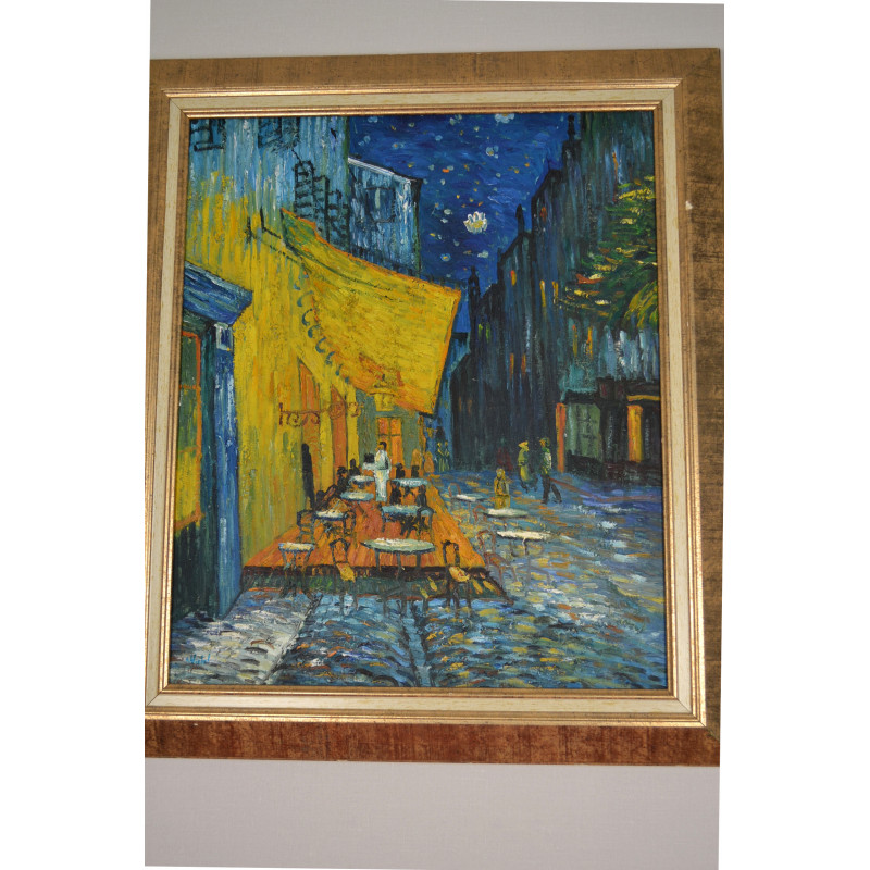 Tableau peinture Reproduction Van gogh "Terrasse du café le soir"