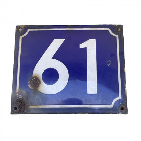 Plaque émaillée de maison