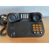 Téléphone orange Pop Art vintage TELIC PTT 1975 design F. QUIRIN