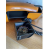 Téléphone orange Pop Art vintage TELIC PTT 1975 design F. QUIRIN