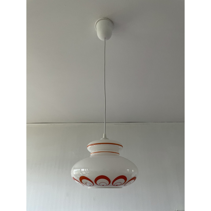 Suspension en verre motif pop 70s