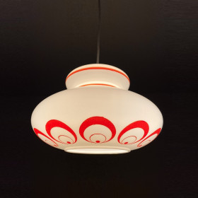 Suspension en verre motif pop 70s