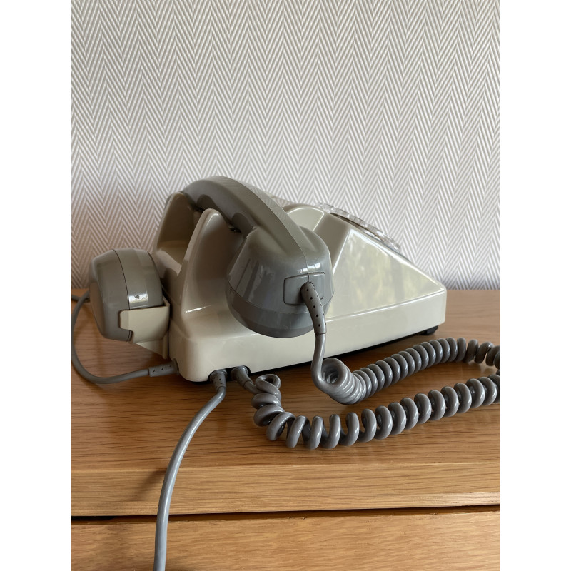 Téléphone Socotel S63 gris à cadran - vintage 1970s