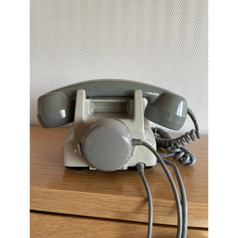 Téléphone Socotel S63 gris à cadran - vintage 1970s