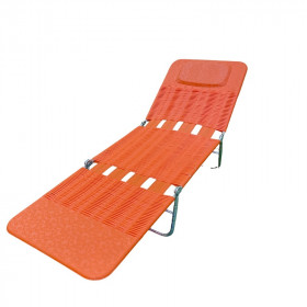 Transat Chaise longue orange vintage Jan Kurz