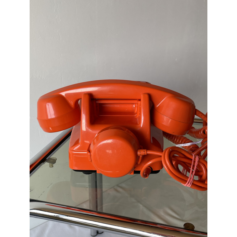 Téléphone Socotel orange à touches des années 80