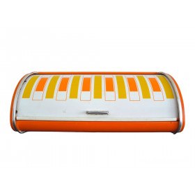 Huche à pain orange époque vintage 70s