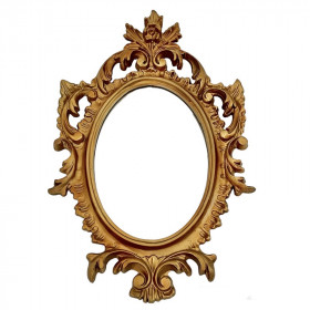 Miroir baroque bois doré 30 x 20 cm
