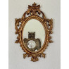 Miroir baroque bois doré 30 x 20 cm