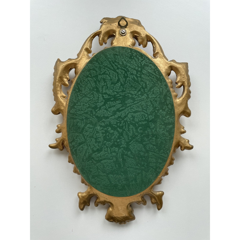 Miroir baroque bois doré 30 x 20 cm