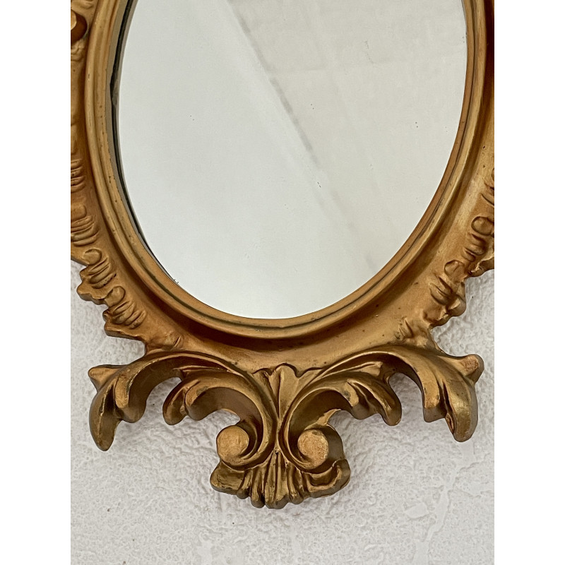 Miroir baroque bois doré 30 x 20 cm