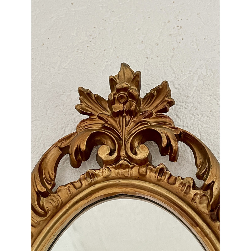 Miroir baroque bois doré 30 x 20 cm