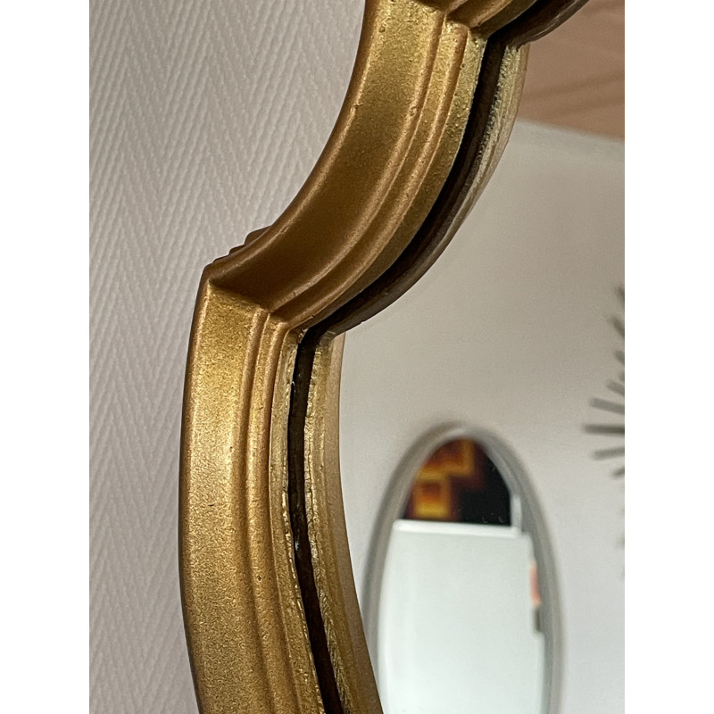 Miroir vintage en bois bronzé 60 x 40 cm