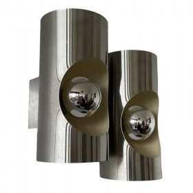 Applique métal double feux vintage 70'