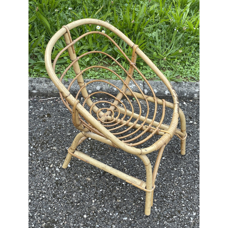 Chaise enfant en rotin