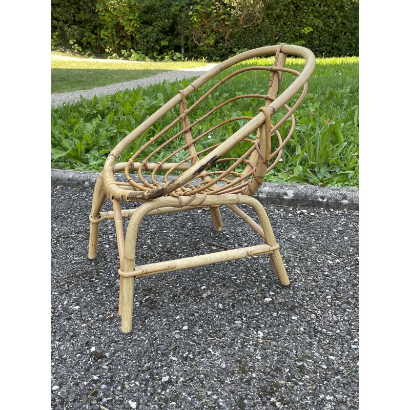 Chaise enfant en rotin