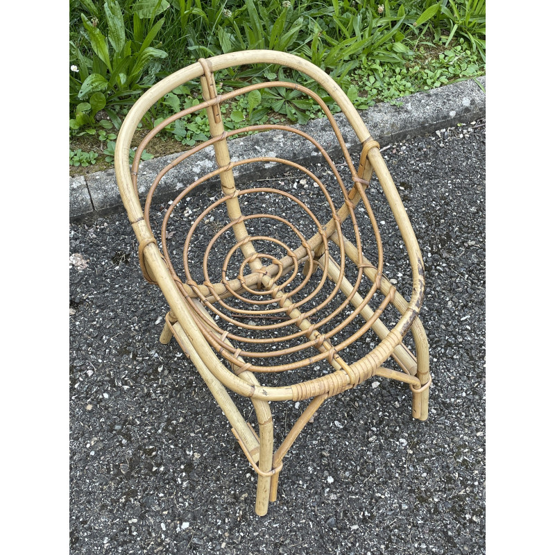 Chaise enfant en rotin