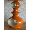 Lampe en céramique orange, 70s