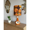 Lampe en céramique orange, 70s