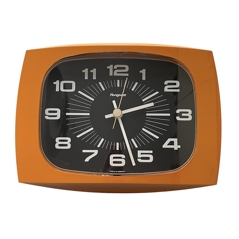 Horloge Orange Hangarter Space Age 70s
