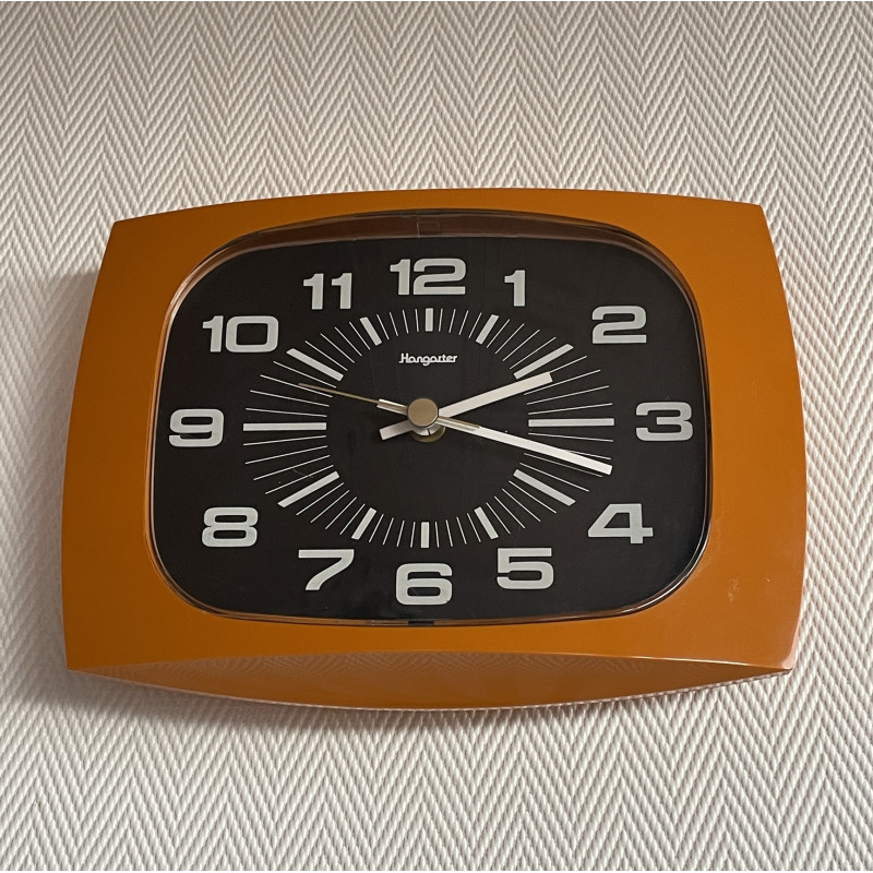 Horloge Orange Hangarter Space Age 70s