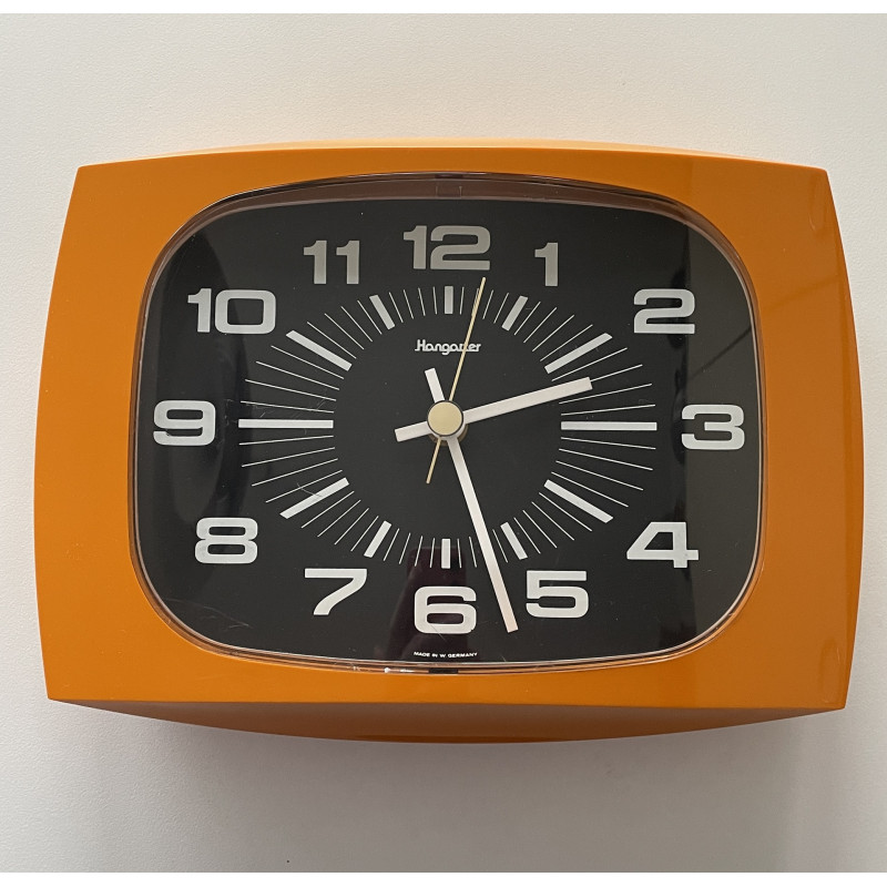 Horloge Orange Hangarter Space Age 70s