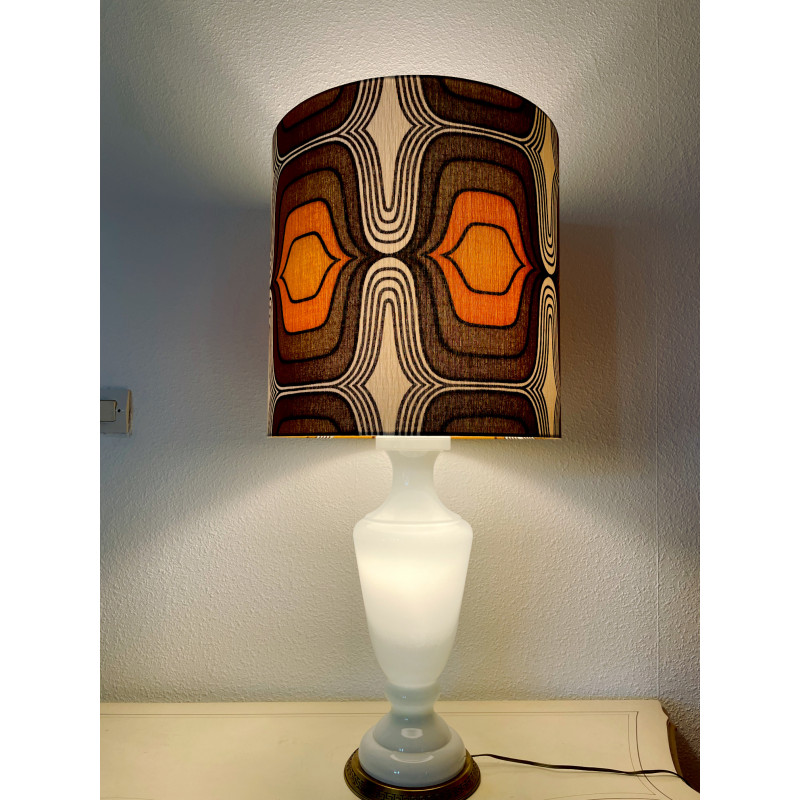 Lampe de meuble opaline blanche Electro