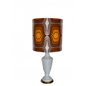 Lampe de meuble opaline blanche Electro