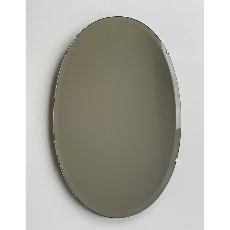 Miroir biseauté ovale années 50