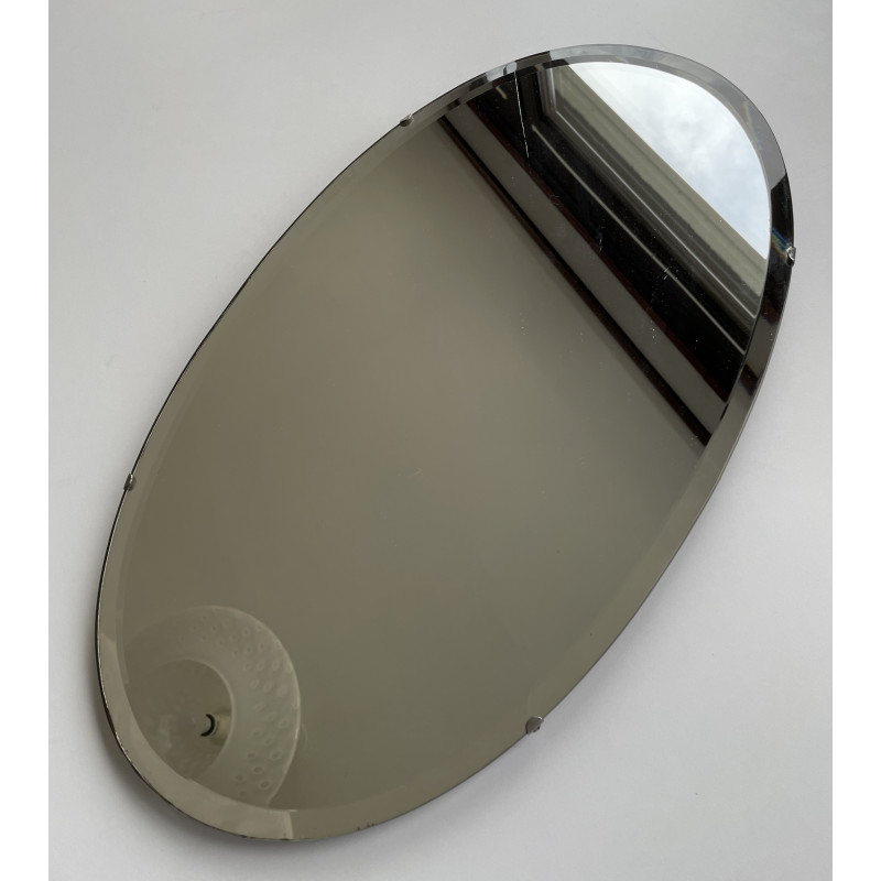 Miroir biseauté ovale années 50