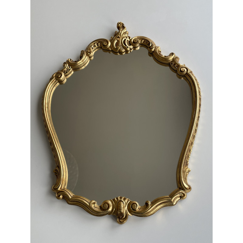 Miroir baroque en résine doré