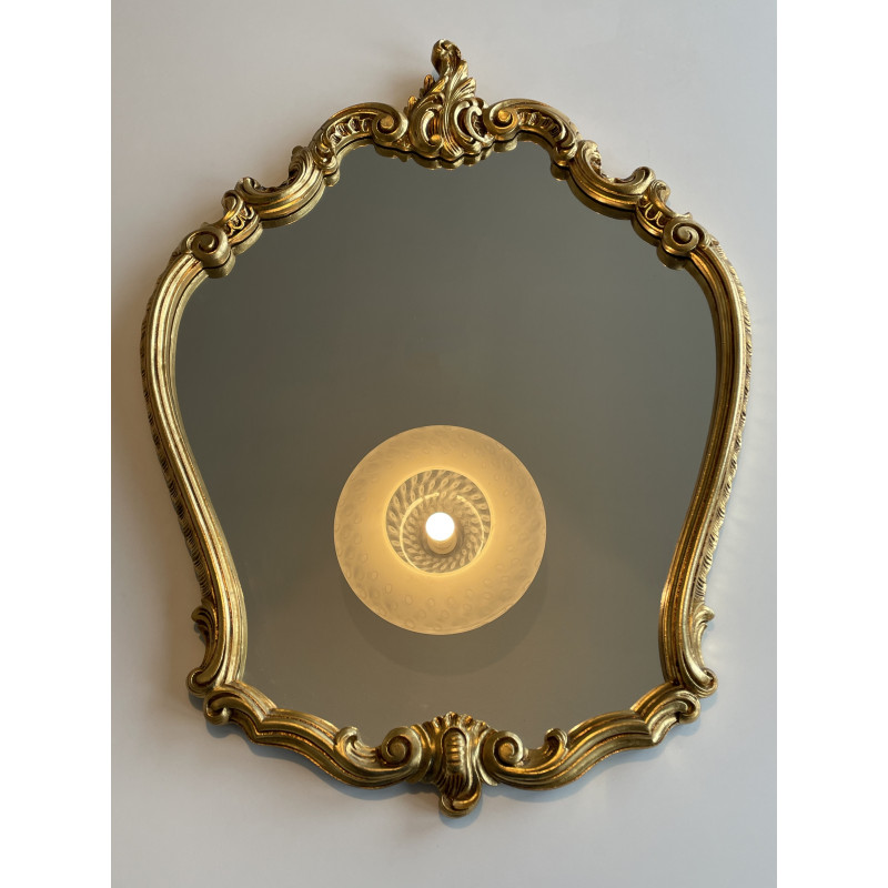 Miroir baroque en résine doré