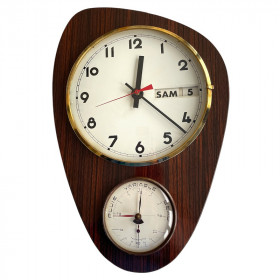 Horloge murale dateur thermomètre...