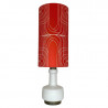 Lampe de meuble en verre opalin blanc et abat-jour « Spiro »