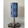 Lampe vintage chromée avec abat-jour tissu 70s