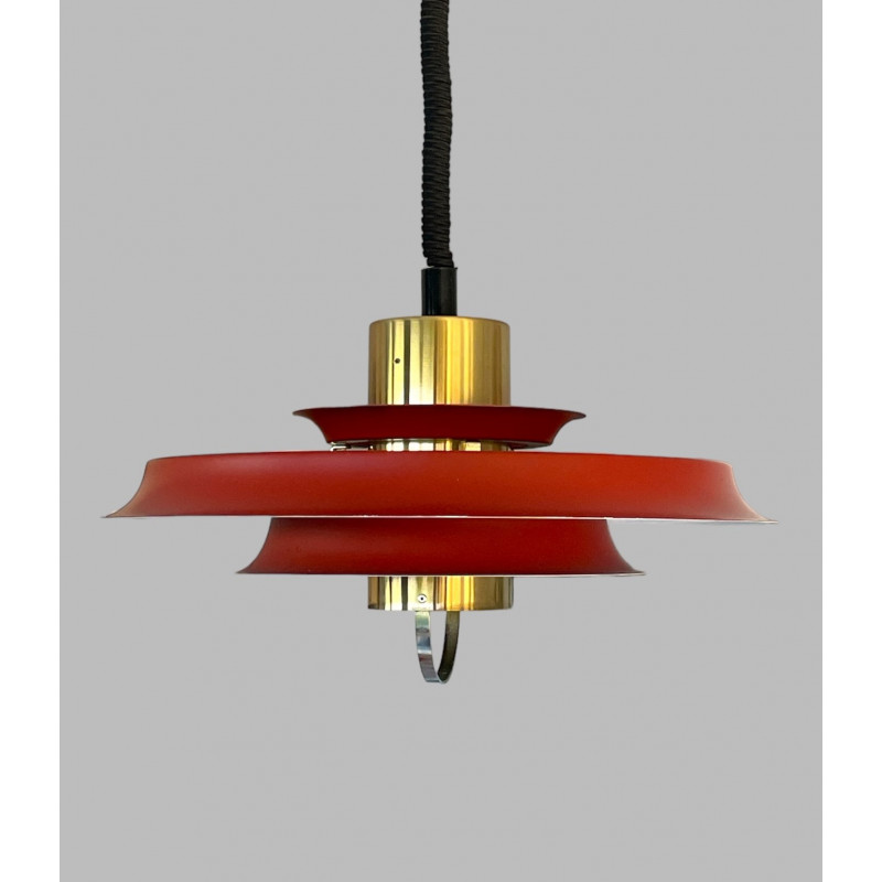 Vitrika Lampe suspension Red en laiton, Danemark