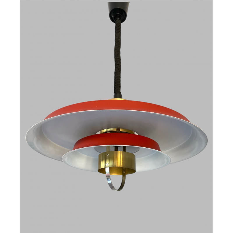 Vitrika Lampe suspension Red en laiton, Danemark