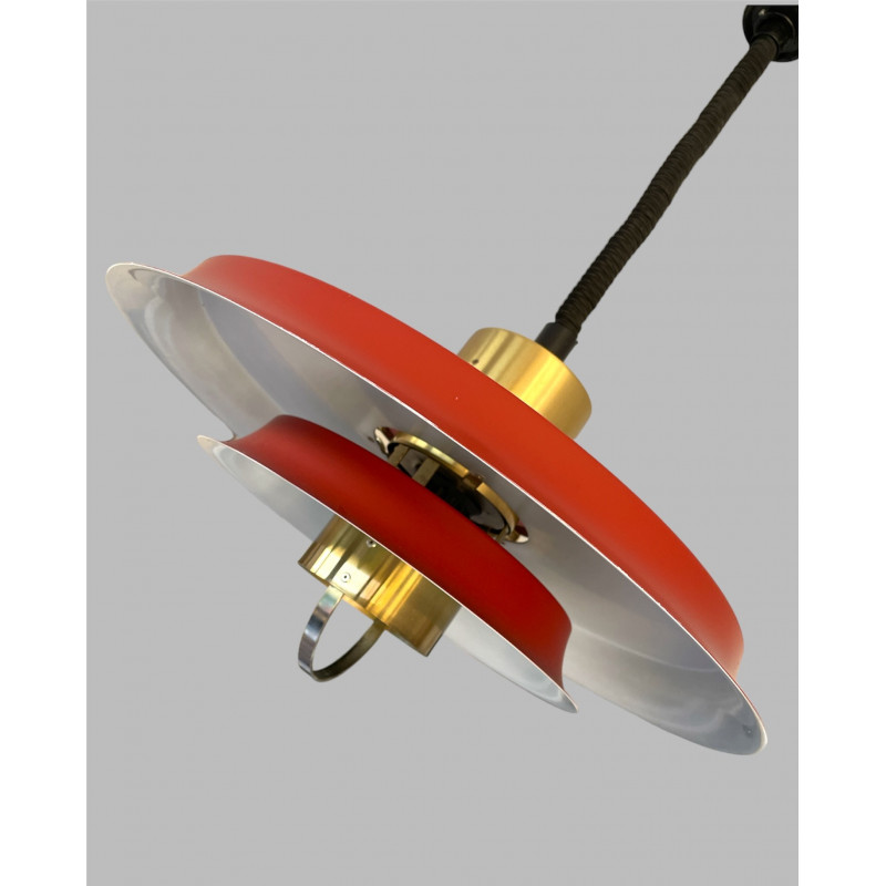 Vitrika Lampe suspension Red en laiton, Danemark