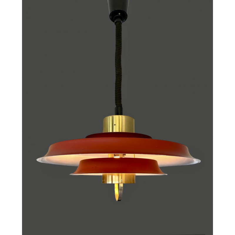 Vitrika Lampe suspension Red en laiton, Danemark