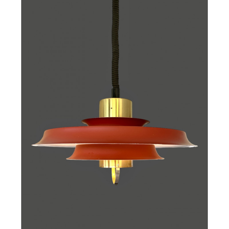 Vitrika Lampe suspension Red en laiton, Danemark